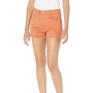 Levi's 501 Orange Denim Cut-Off Shorts